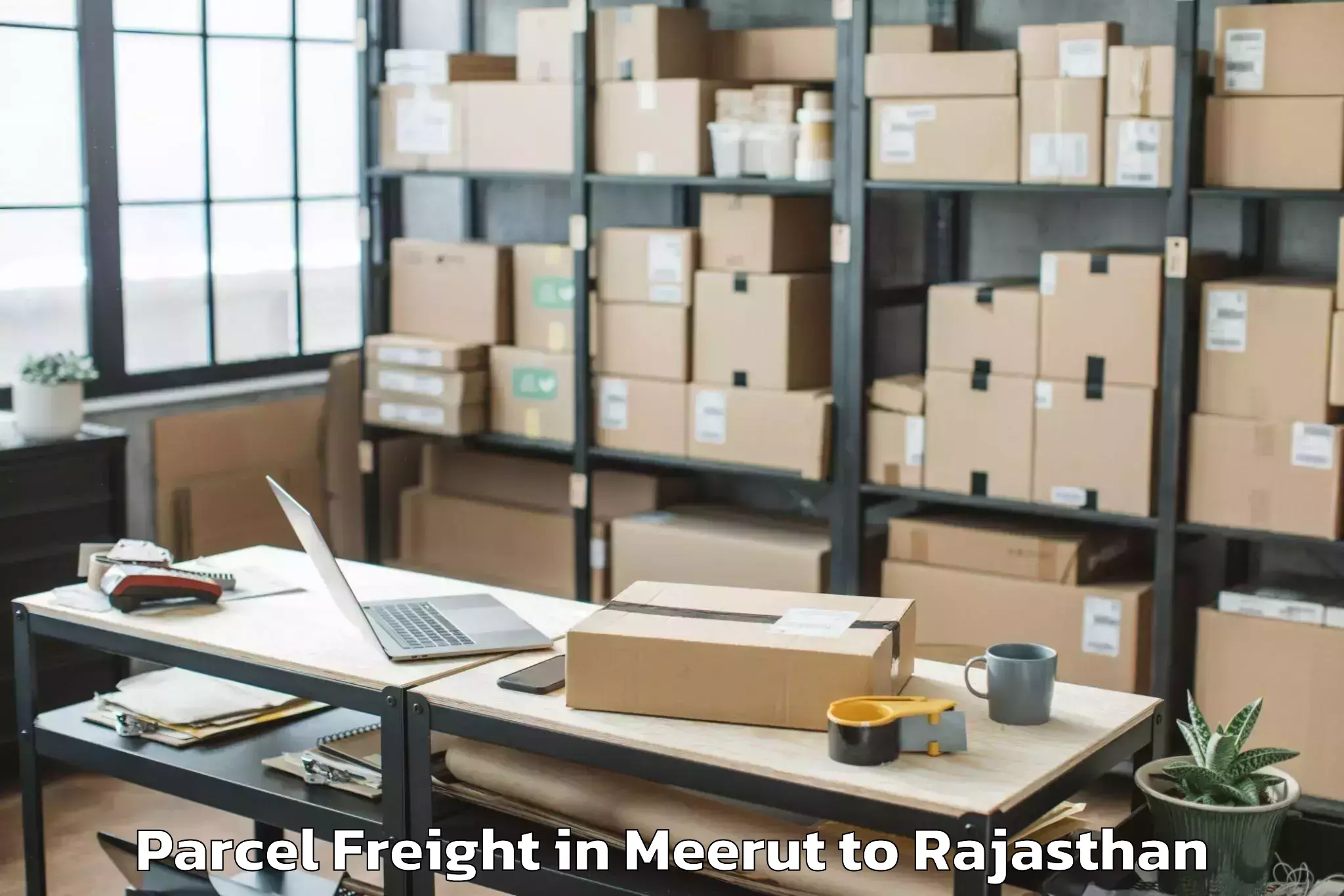 Easy Meerut to Nagaur Parcel Freight Booking